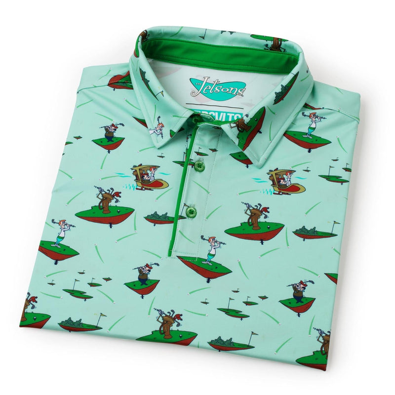 RSVLTS Orbit City Golf Club All-Day Polo in Green — detail 4