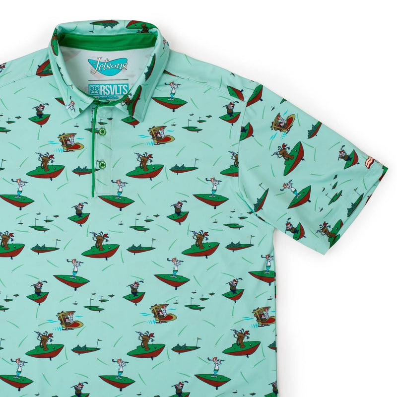 RSVLTS Orbit City Golf Club All-Day Polo in Green — detail 5