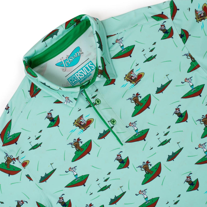 RSVLTS Orbit City Golf Club All-Day Polo in Green — detail 6