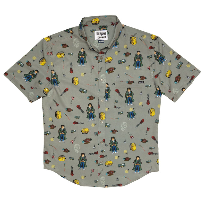RSVLTS Data’s Great Inventions KUNUFLEX Short Sleeve Shirt in Green — detail 2