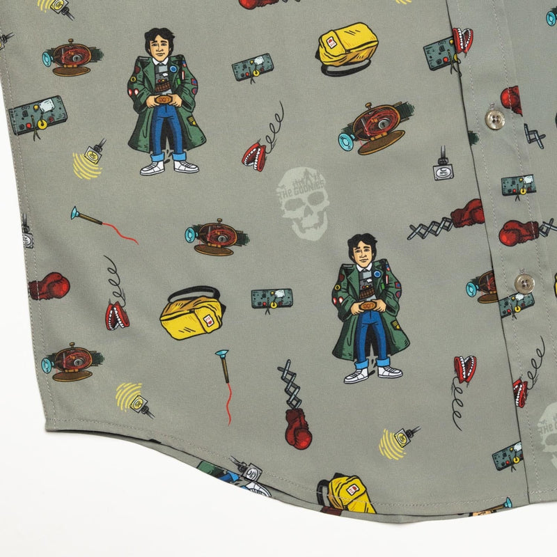 RSVLTS Data’s Great Inventions KUNUFLEX Short Sleeve Shirt in Green — detail 3