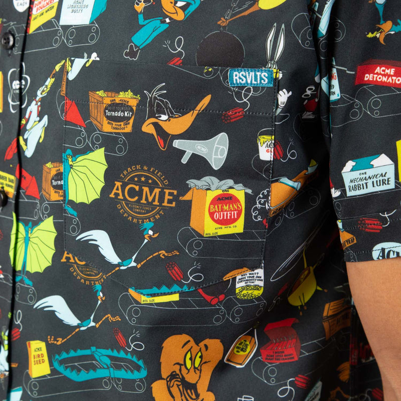 RSVLTS The ACME Catalog KUNUFLEX Short Sleeve Shirt in Gray — detail 2
