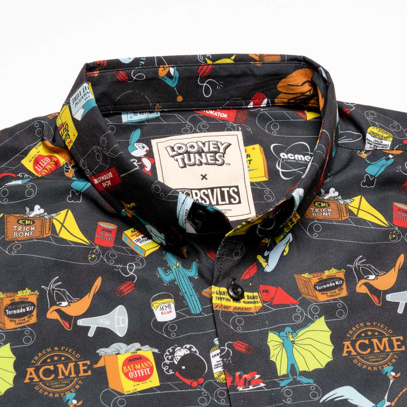 RSVLTS The ACME Catalog KUNUFLEX Short Sleeve Shirt in Gray — detail 3