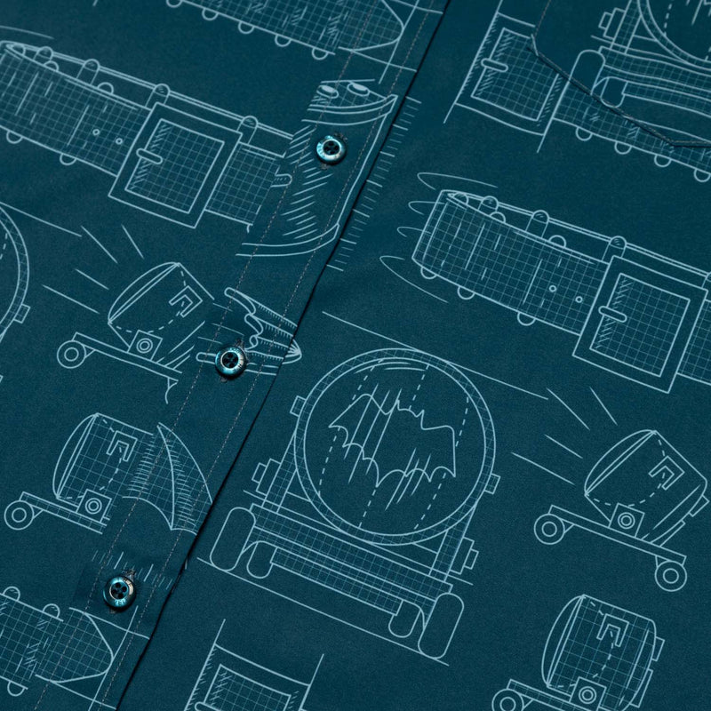 RSVLTS Batprints KUNUFLEX Short Sleeve Shirt in Blue — detail 3