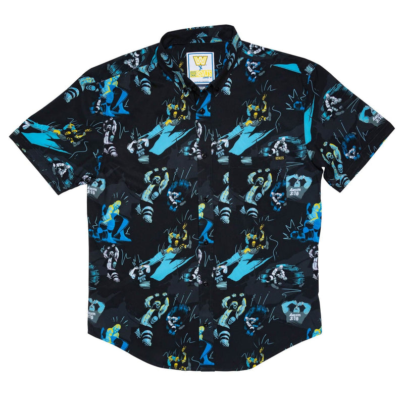 RSVLTS The Bottom Line KUNUFLEX Short Sleeve Shirt in Black — detail 3