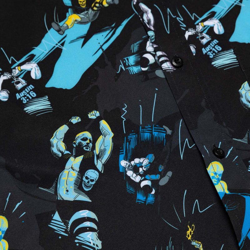 RSVLTS The Bottom Line KUNUFLEX Short Sleeve Shirt in Black — detail 4