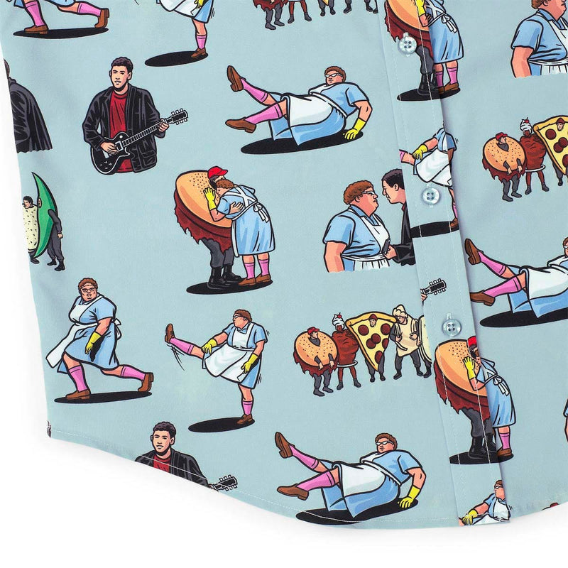 RSVLTS Lunch Lady Land KUNUFLEX Short Sleeve Shirt in Blue — detail 7