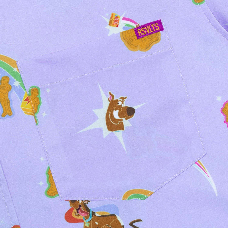 RSVLTS Scooby Snacks KUNUFLEX Short Sleeve Shirt in Purple — detail 2