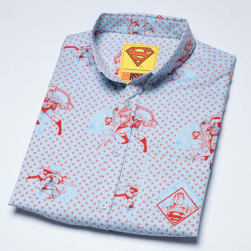 RSVLTS Beyond the Cape KUNUFLEX Short Sleeve Shirt in Blue — detail 10