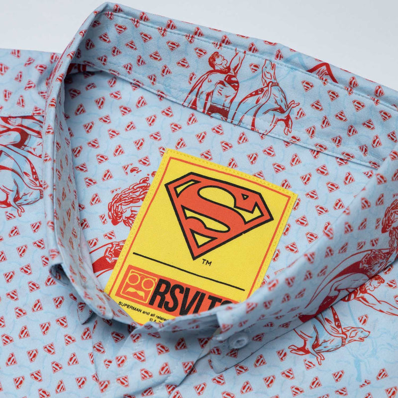 RSVLTS Beyond the Cape KUNUFLEX Short Sleeve Shirt in Blue — detail 11