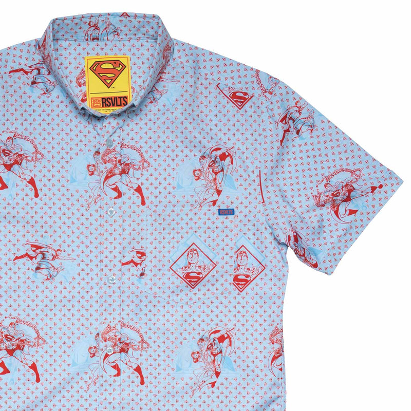 RSVLTS Beyond the Cape KUNUFLEX Short Sleeve Shirt in Blue — detail 2