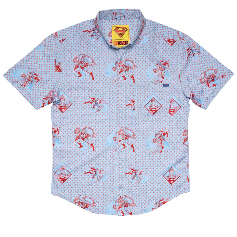 RSVLTS Beyond the Cape KUNUFLEX Short Sleeve Shirt in Blue — detail 4