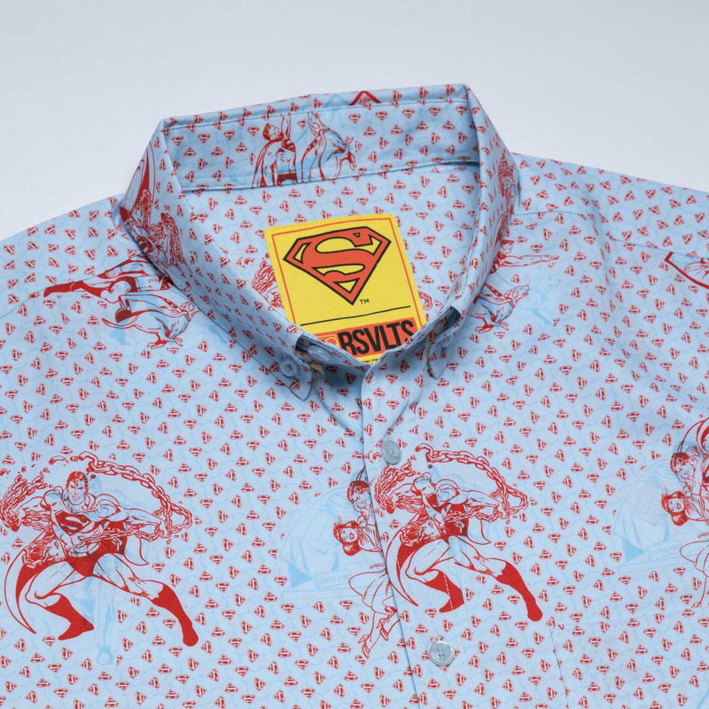 RSVLTS Beyond the Cape KUNUFLEX Short Sleeve Shirt in Blue — detail 7