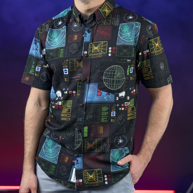 RSVLTS Battle of Yavin KUNUFLEX Short Sleeve Shirt in Black — detail 3