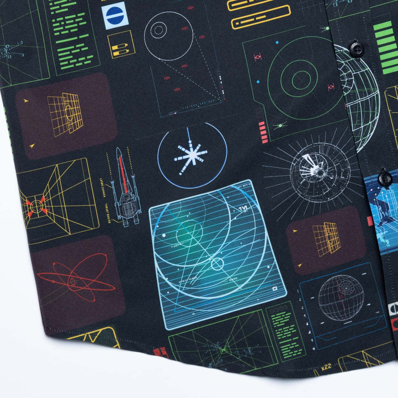 RSVLTS Battle of Yavin KUNUFLEX Short Sleeve Shirt in Black — detail 5
