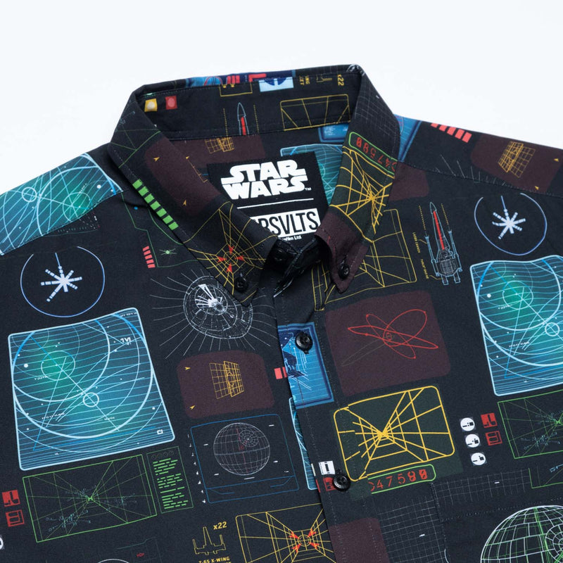 RSVLTS Battle of Yavin KUNUFLEX Short Sleeve Shirt in Black — detail 7