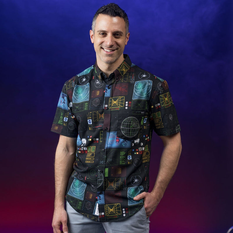 RSVLTS Battle of Yavin KUNUFLEX Short Sleeve Shirt in Black — detail 8