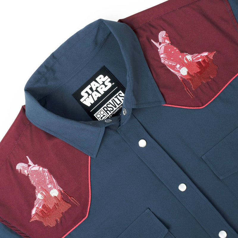 RSVLTS Warm or Cold Roper Short Sleeve Shirt in Blue — detail 3