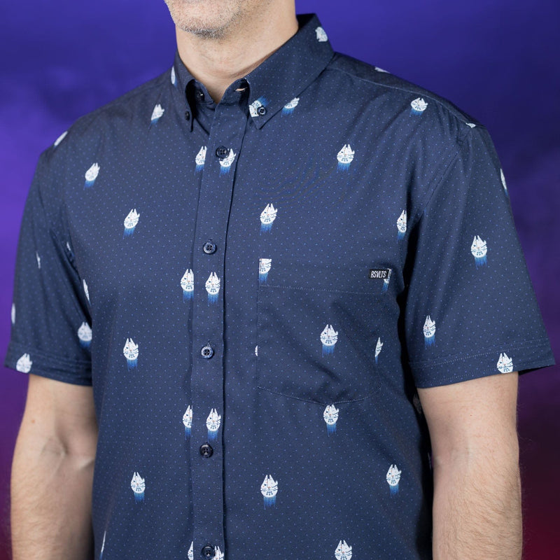 RSVLTS 12 Parsecs KUNUFLEX Short Sleeve Shirt in Blue — detail 2