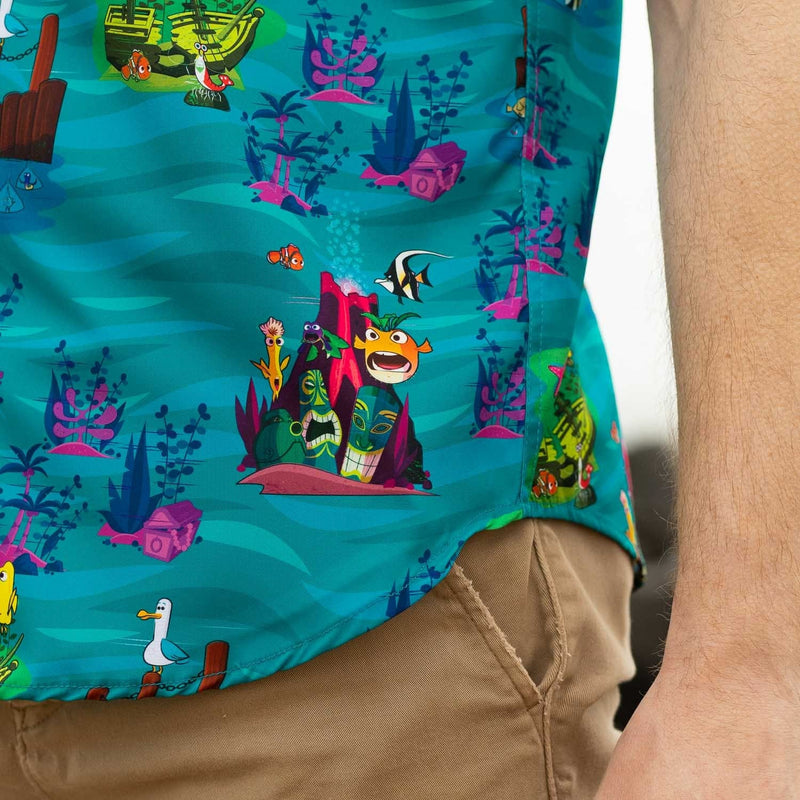 RSVLTS The Great Escape KUNUFLEX Short Sleeve Shirt in Green — detail 6