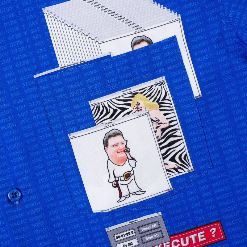 RSVLTS The Nedry Code KUNUFLEX Short Sleeve Shirt in Blue — detail 2