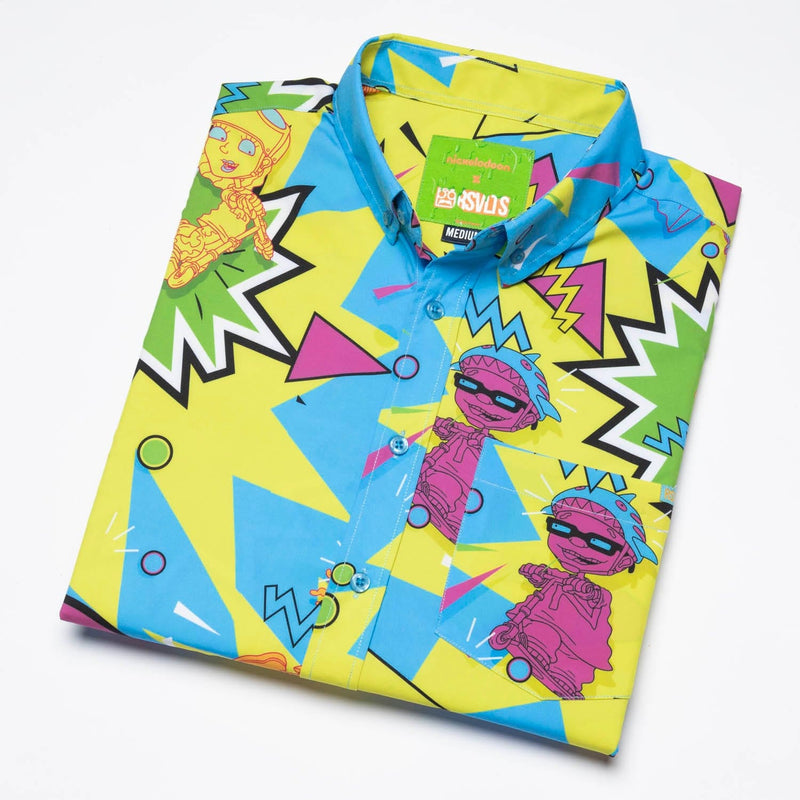 RSVLTS Woggity Woogity KUNUFLEX Short Sleeve Shirt in Blue — detail 10