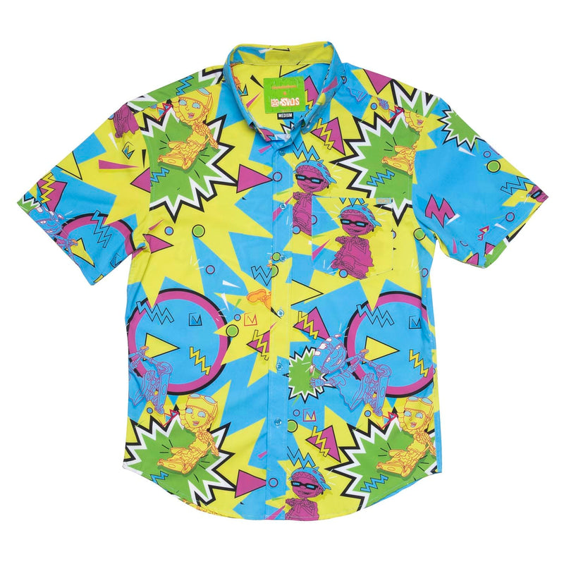 RSVLTS Woggity Woogity KUNUFLEX Short Sleeve Shirt in Blue — detail 2