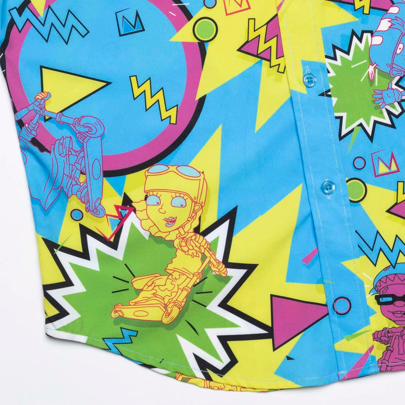 RSVLTS Woggity Woogity KUNUFLEX Short Sleeve Shirt in Blue — detail 4