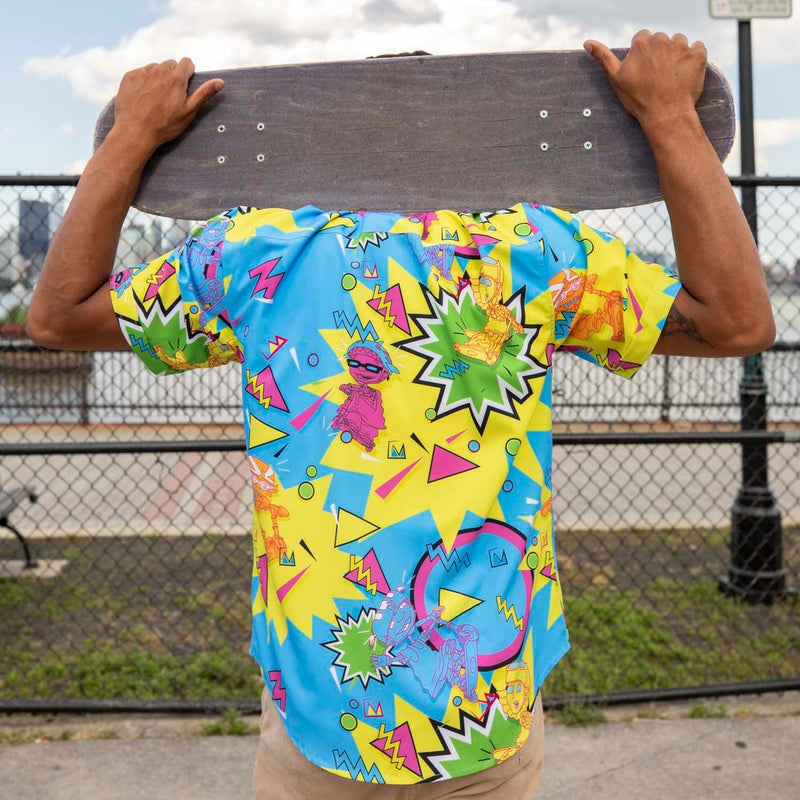 RSVLTS Woggity Woogity KUNUFLEX Short Sleeve Shirt in Blue — detail 9