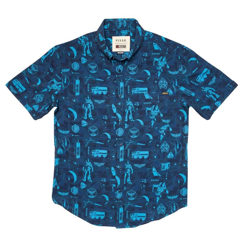 RSVLTS Hero In the Making KUNUFLEX Short Sleeve Shirt in Blue — detail 2