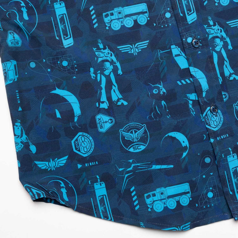 RSVLTS Hero In the Making KUNUFLEX Short Sleeve Shirt in Blue — detail 5