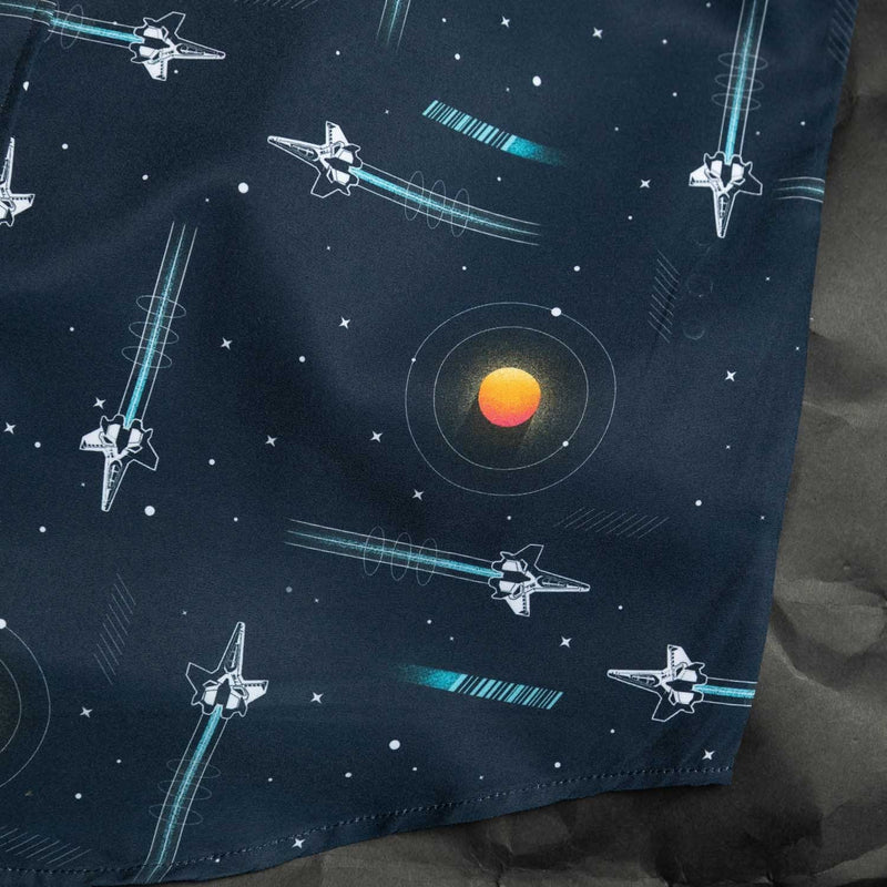 RSVLTS Into Infinity KUNUFLEX Short Sleeve Shirt in Blue — detail 7