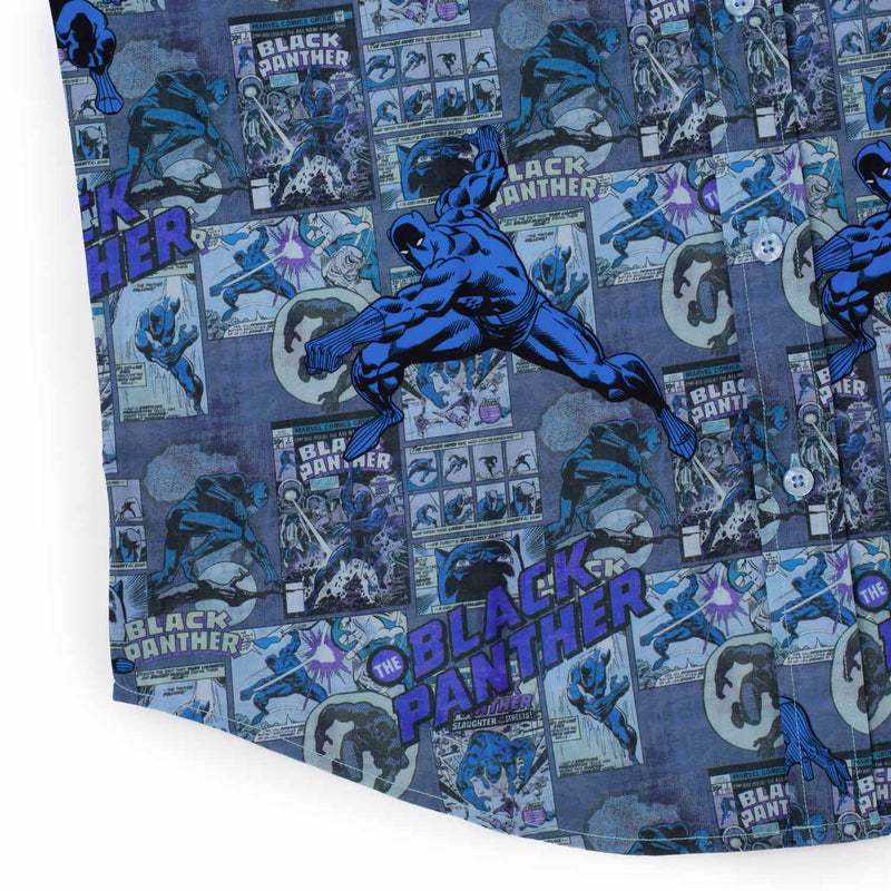 RSVLTS Panther Power KUNUFLEX Short Sleeve Shirt in Blue — detail 8