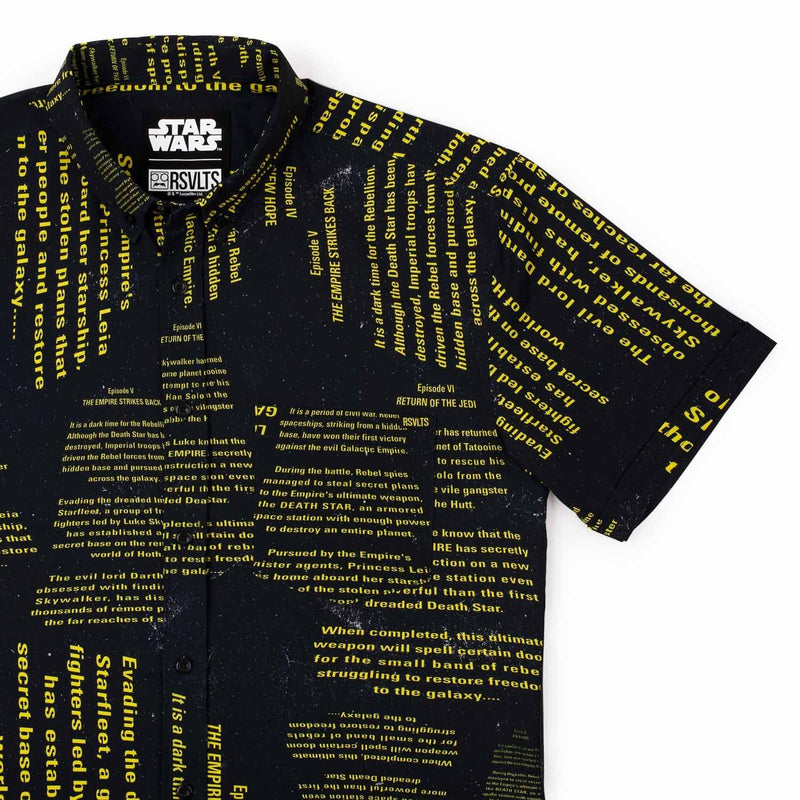 RSVLTS The Crawl KUNUFLEX Short Sleeve Shirt in Black — front view
