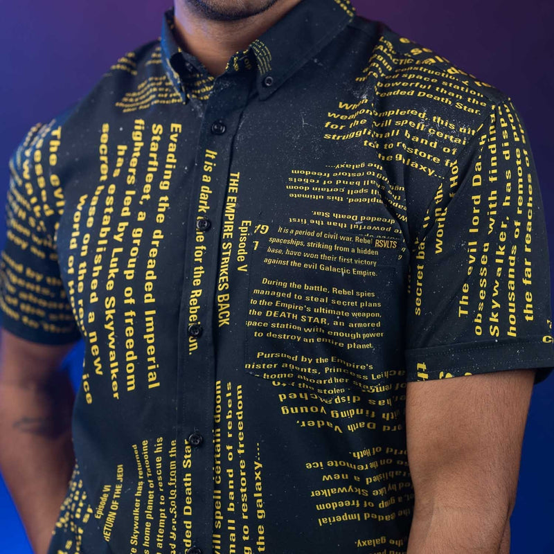 RSVLTS The Crawl KUNUFLEX Short Sleeve Shirt in Black — detail 3