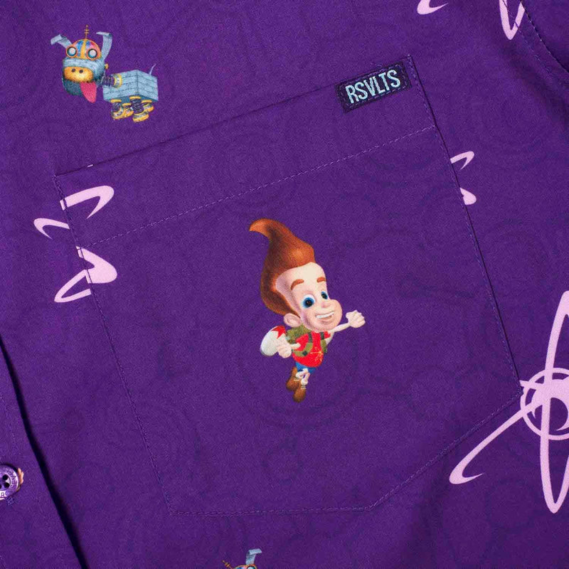 RSVLTS Brain Blast KUNUFLEX Short Sleeve Shirt in Purple — detail 2