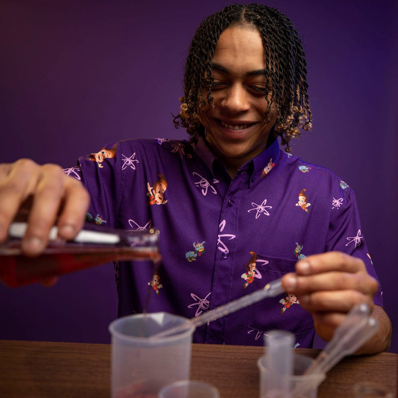 RSVLTS Brain Blast KUNUFLEX Short Sleeve Shirt in Purple — detail 6