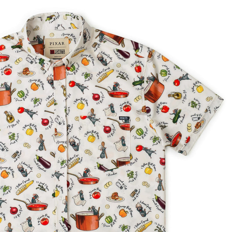 RSVLTS Bon Rat-Pétit KUNUFLEX Short Sleeve Shirt in Neutral — front view