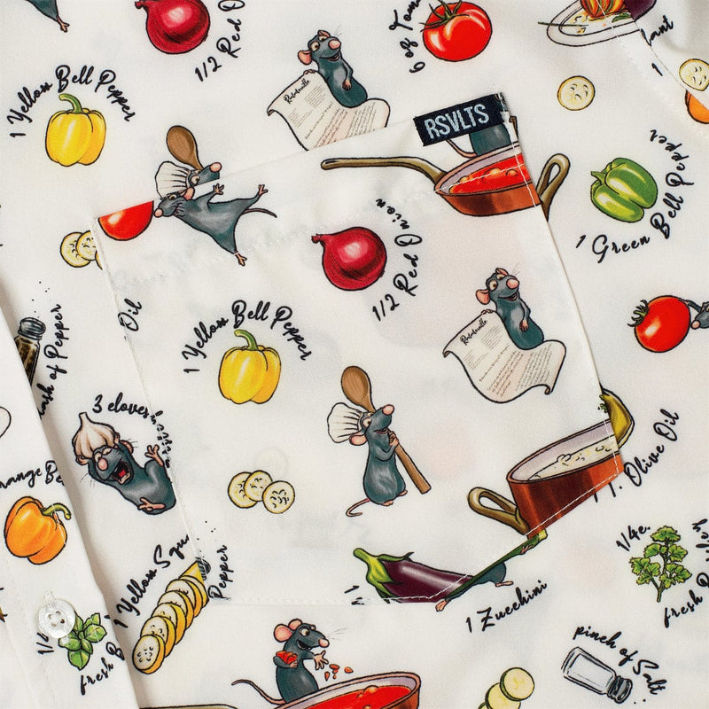 RSVLTS Bon Rat-Pétit KUNUFLEX Short Sleeve Shirt in Neutral — detail 3