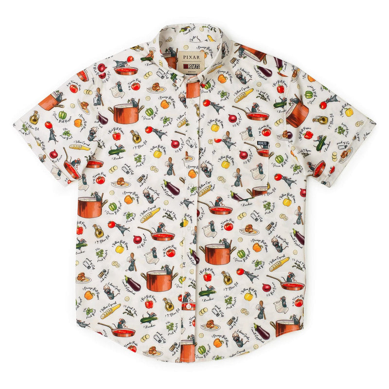 RSVLTS Bon Rat-Pétit KUNUFLEX Short Sleeve Shirt in Neutral — detail 4