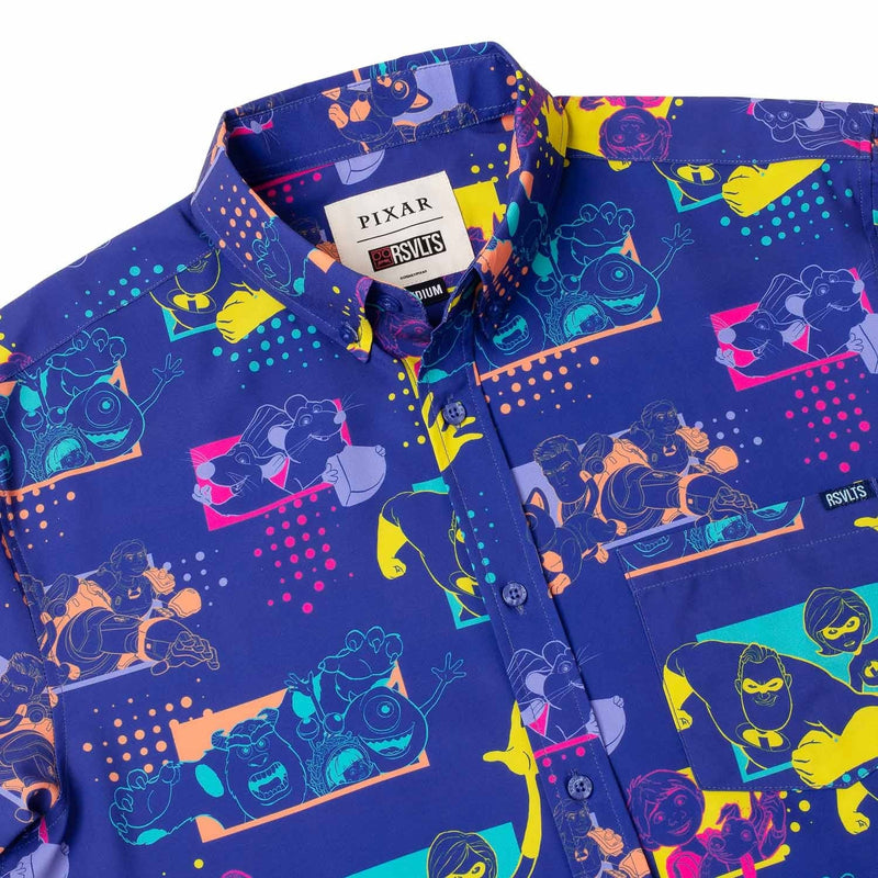 RSVLTS Adventure Partners KUNUFLEX Short Sleeve Shirt in Purple — detail 4