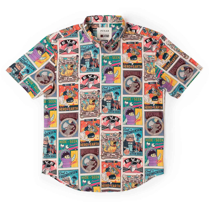 RSVLTS Posters KUNUFLEX Short Sleeve Shirt in Brown — detail 2