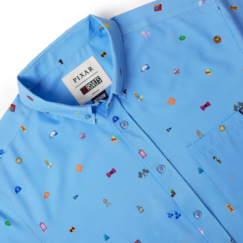 RSVLTS Lil Ventures KUNUFLEX Short Sleeve Shirt in Blue — detail 4