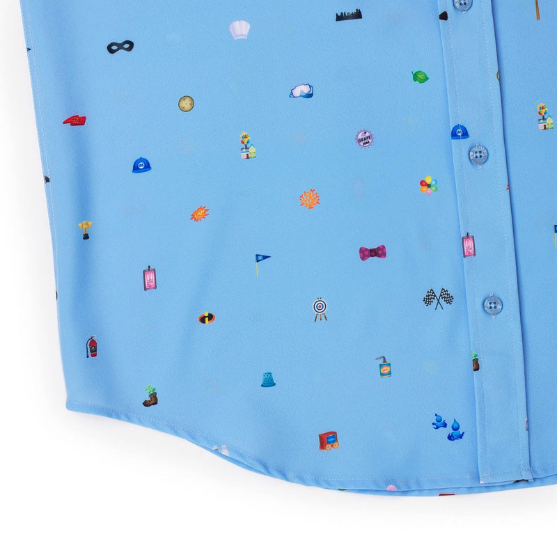 RSVLTS Lil Ventures KUNUFLEX Short Sleeve Shirt in Blue — detail 6