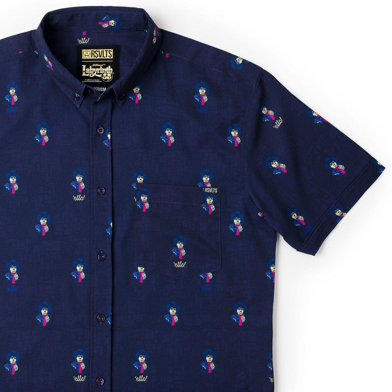 RSVLTS Ello! KUNUFLEX Short Sleeve Shirt in Blue — detail 2