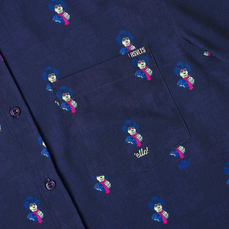 RSVLTS Ello! KUNUFLEX Short Sleeve Shirt in Blue — detail 5