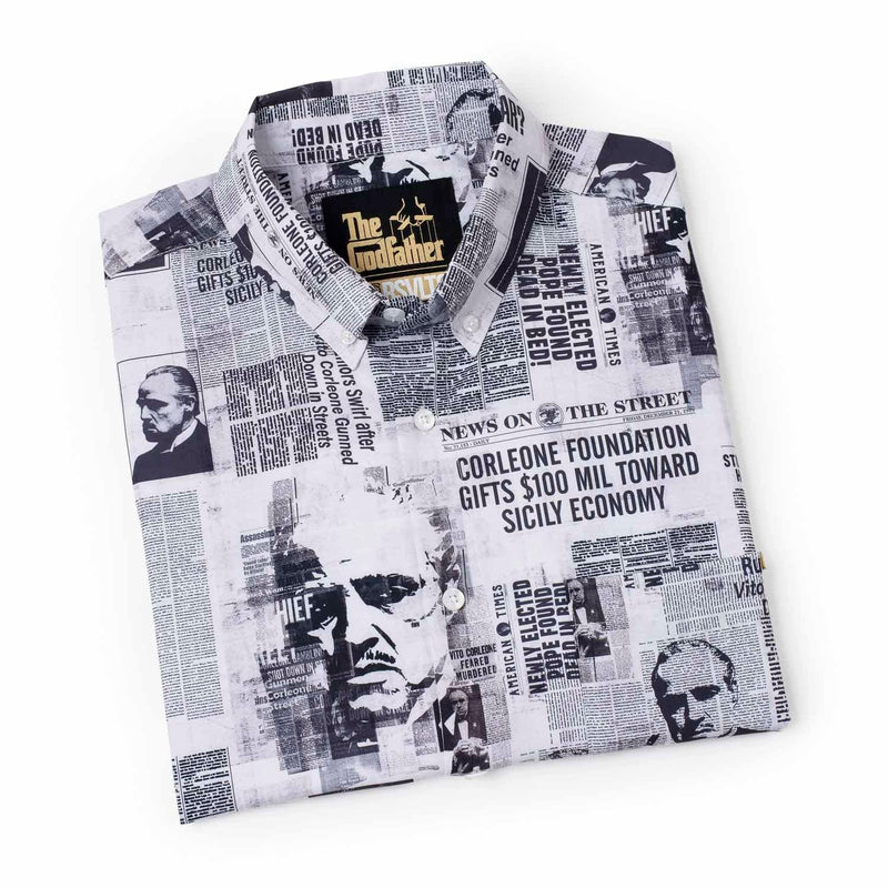 RSVLTS Headlines KUNUFLEX Short Sleeve Shirt in Black — detail 8