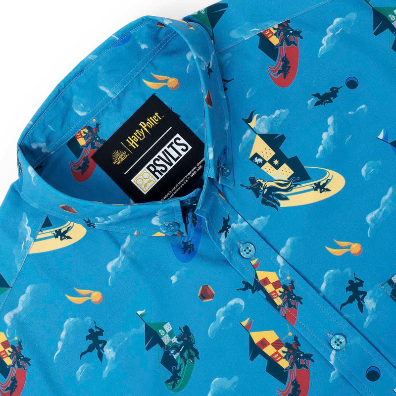 RSVLTS Bludger, Quaffle, Snitch KUNUFLEX Short Sleeve Shirt in Blue — detail 4