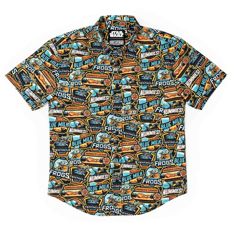 RSVLTS Mandolicious KUNUFLEX Short Sleeve Shirt in Black — detail 3