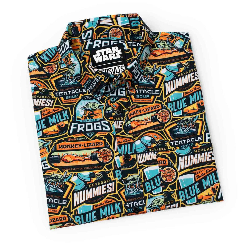 RSVLTS Mandolicious KUNUFLEX Short Sleeve Shirt in Black — detail 8